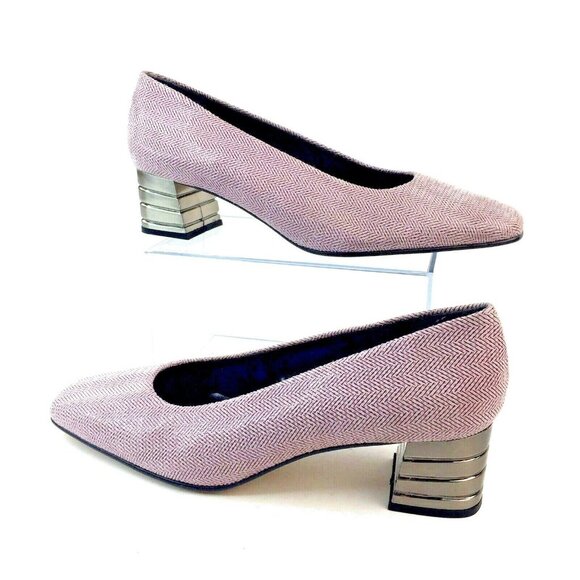 Proxy Womens Shoes sz 7.5M Pink Champaign Block Heel Made in Spain 34931 EUC - Picture 9 of 12